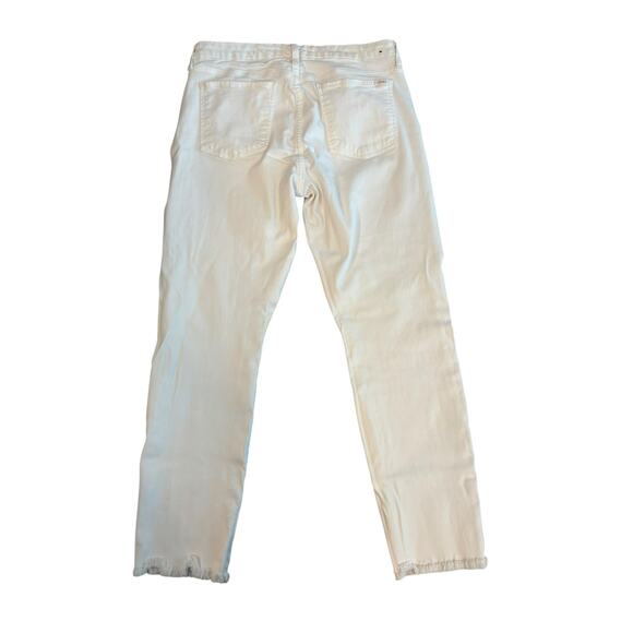 JEN7 BY 7 FOR ALL MANKIND WHITE CROPPED SKINNY JEANS SIZE 10 - Picture 4 of 8